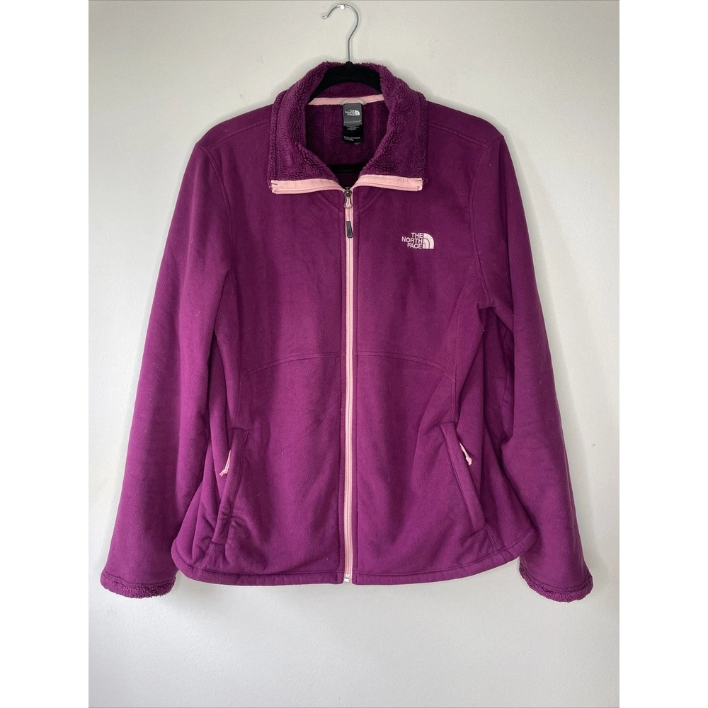 The North Face Fleece Jacket Womens Large Purple Full Zip High Neck Gorpcore